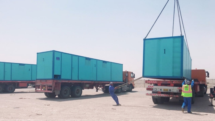 Four containerised desalination systems were provided as aid to Iraq, by neighbouring Kuwait